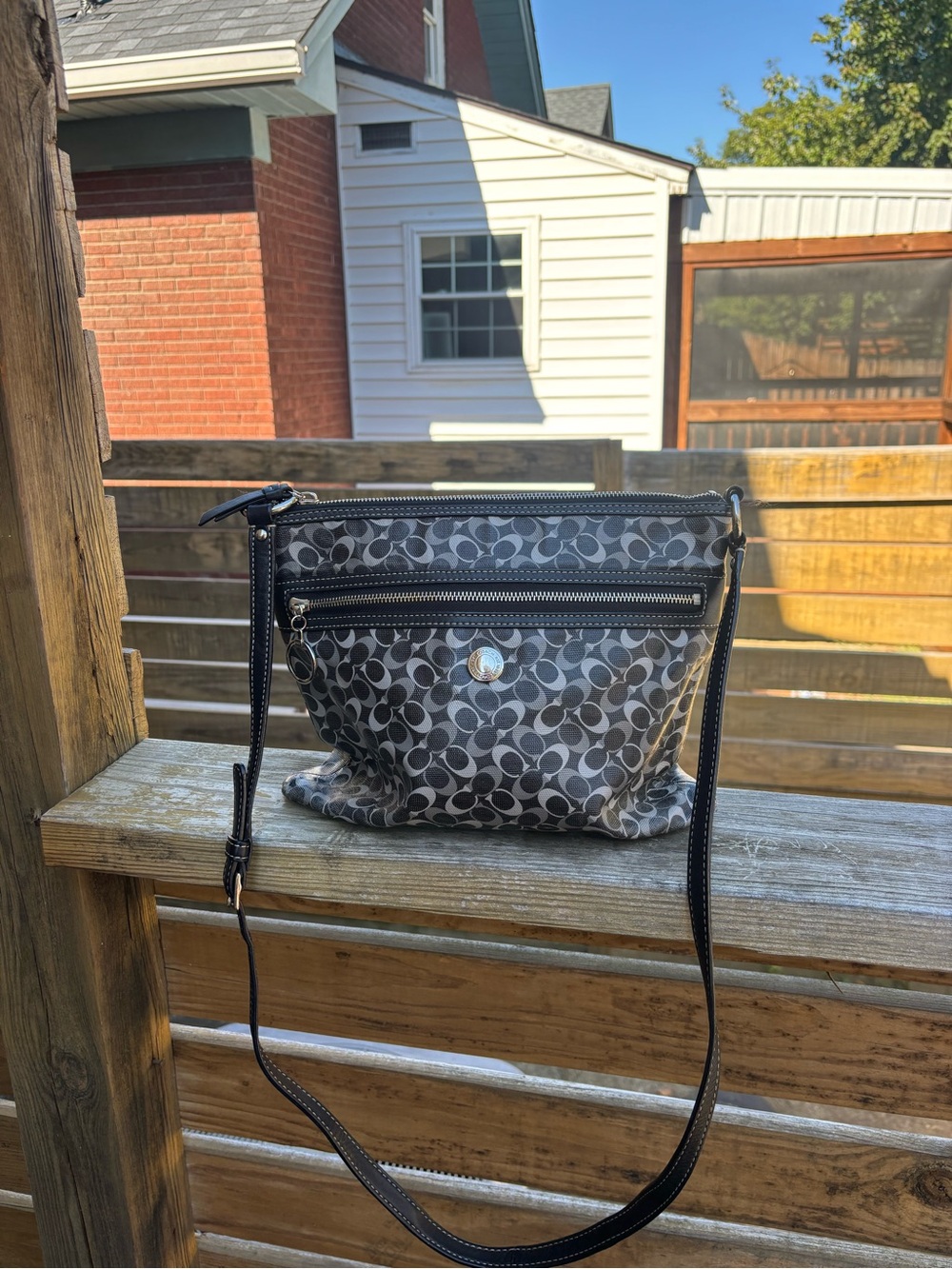 Coach Chelsea signature file crossbody purse